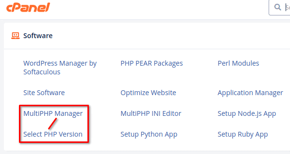 Cpanel PHP Manager